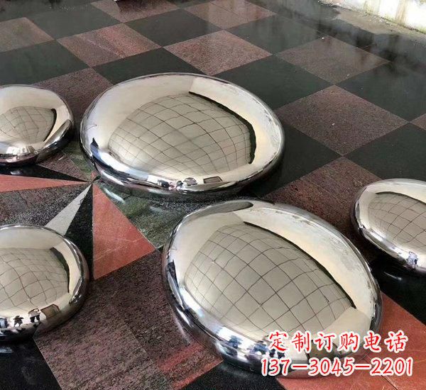 运城不锈钢抽象鹅卵石雕塑