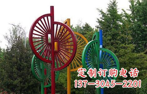 运城不锈钢抽象风车雕塑