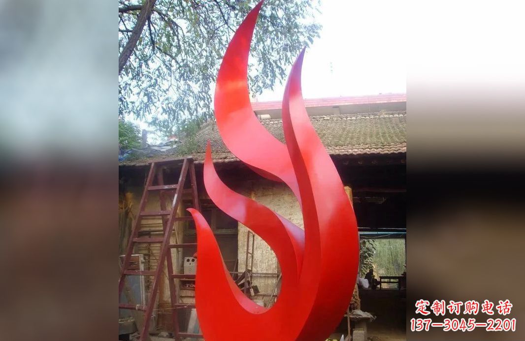 运城不锈钢抽象凤凰雕塑 (5)