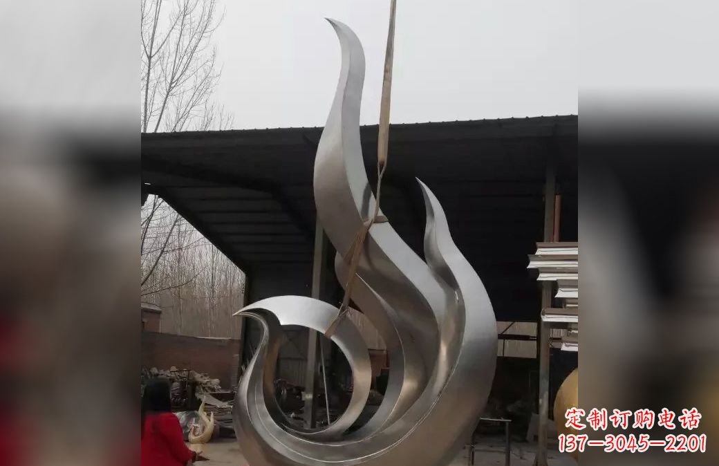 运城不锈钢抽象凤凰雕塑 (7)