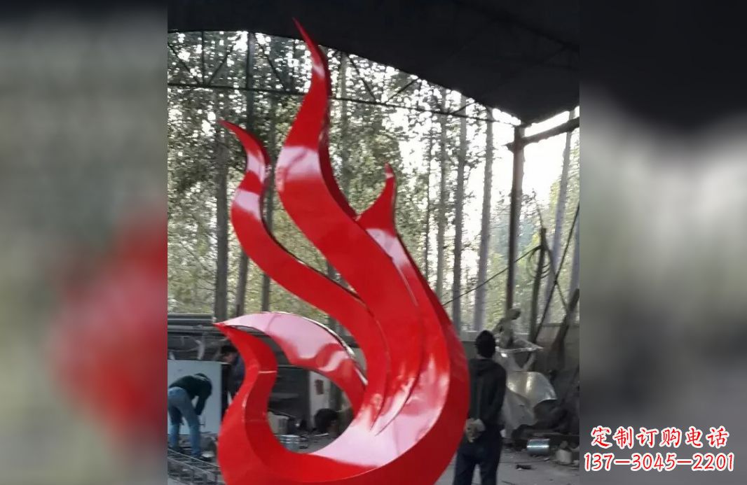 运城不锈钢抽象凤凰雕塑 (6)