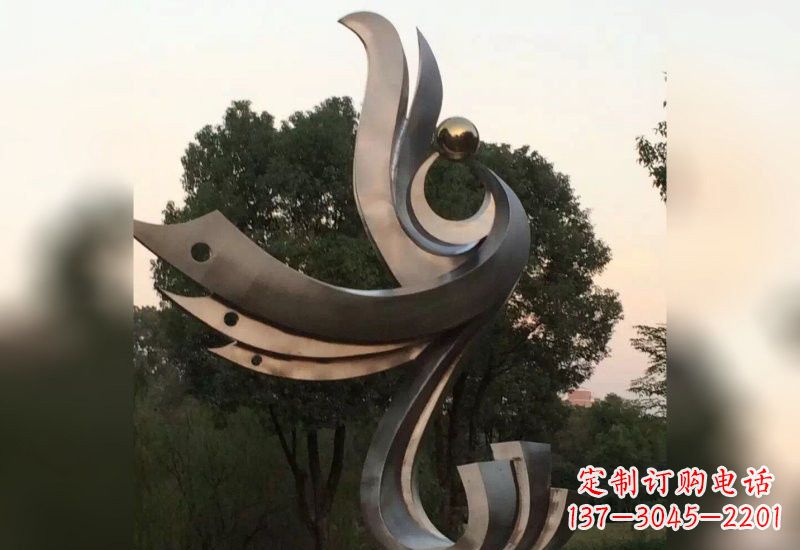 运城不锈钢抽象凤凰雕塑2