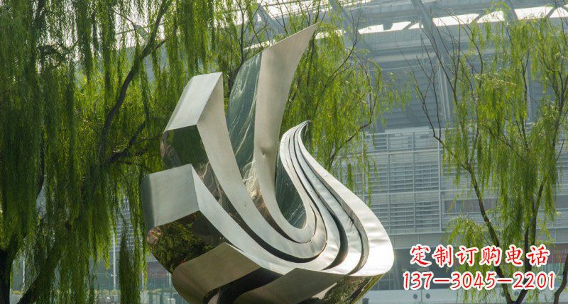 运城不锈钢抽象凤凰公园雕塑