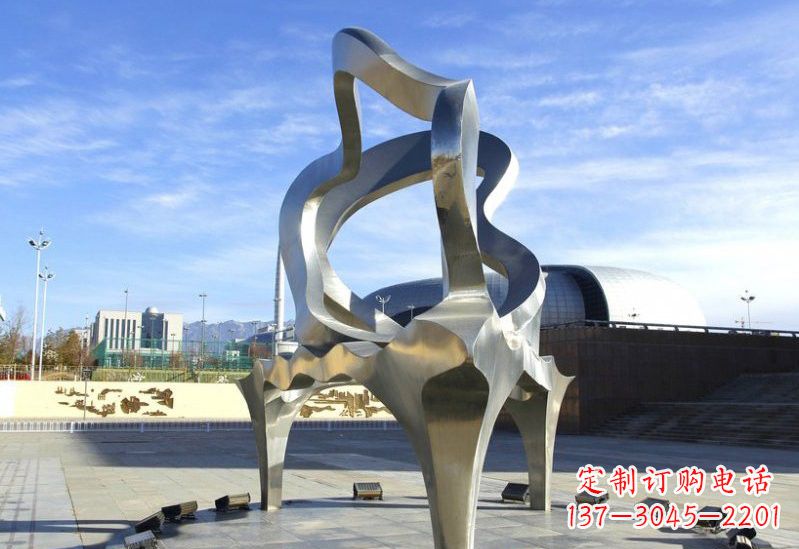 运城不锈钢抽象钢琴雕塑
