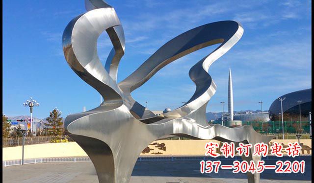 运城不锈钢抽象钢琴雕塑1