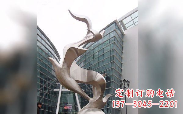 运城不锈钢抽象鸽子雕塑 (2)