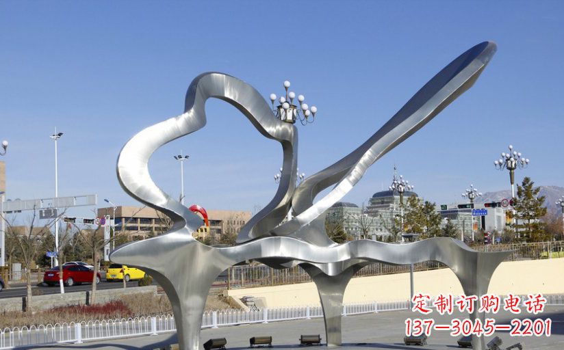 运城不锈钢抽象钢琴广场雕塑