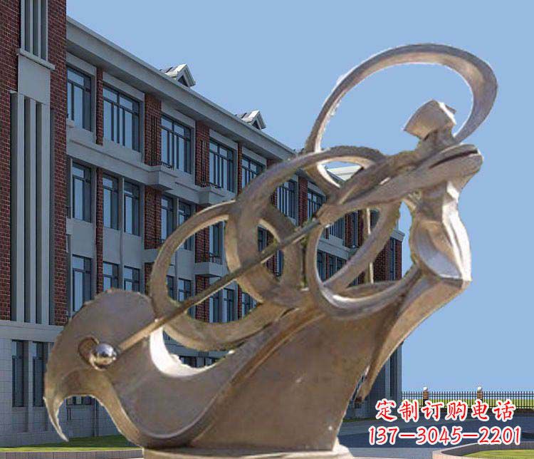 运城不锈钢抽象高尔夫球人物雕塑