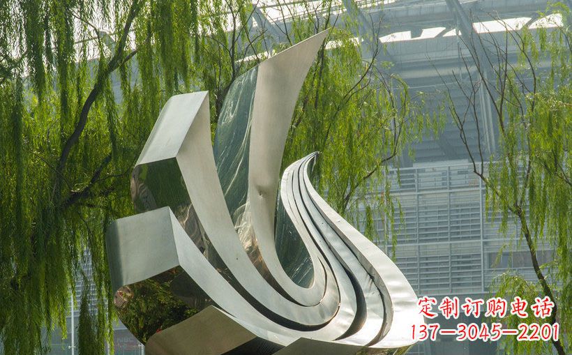 运城不锈钢抽象鸽子景观雕塑