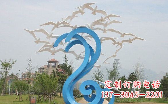 运城不锈钢抽象海浪和海鸥