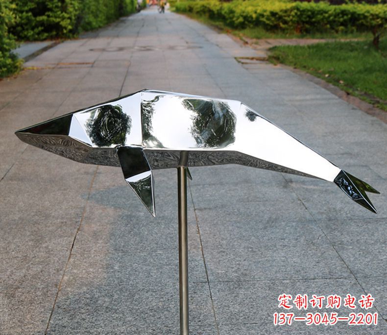 运城不锈钢抽象海豚雕塑112