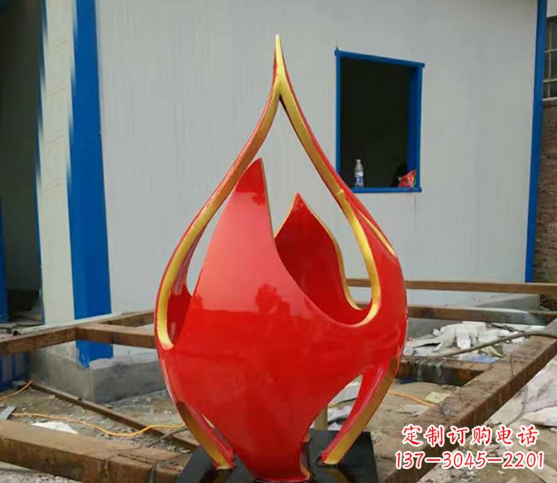 运城不锈钢抽象火龙果广场雕塑