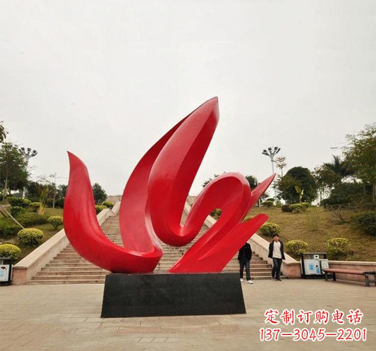 运城不锈钢抽象火苗雕塑