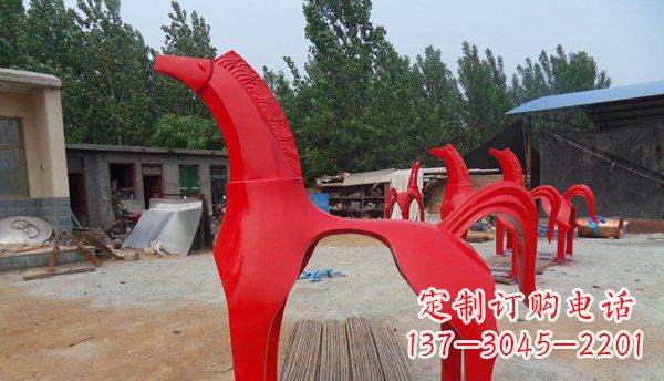 运城不锈钢抽象马雕塑 (3)