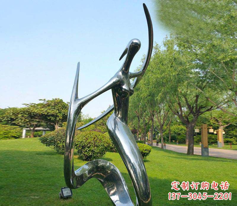 运城不锈钢抽象美女跳舞雕塑