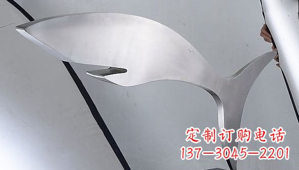 运城不锈钢抽象鲨鱼动物雕塑