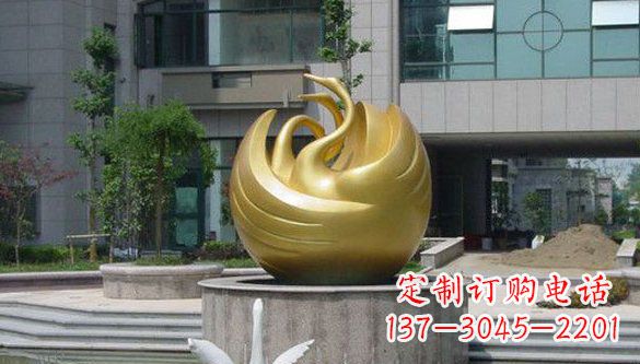 运城不锈钢抽象天鹅雕塑 (3)