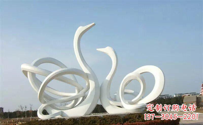 运城不锈钢抽象天鹅雕塑 (4)