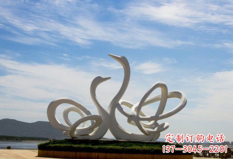 运城不锈钢抽象天鹅雕塑2