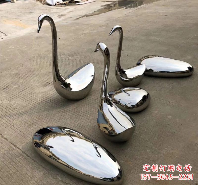 运城不锈钢抽象仙鹤雕塑