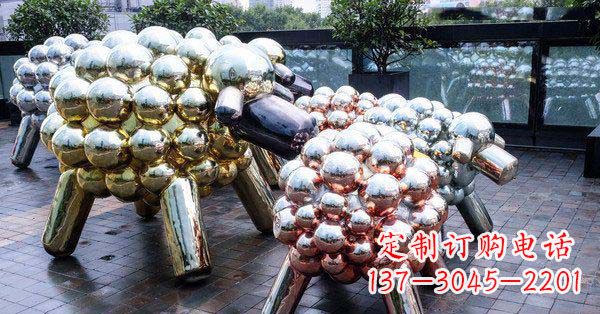 运城不锈钢抽象小羊肖恩雕塑