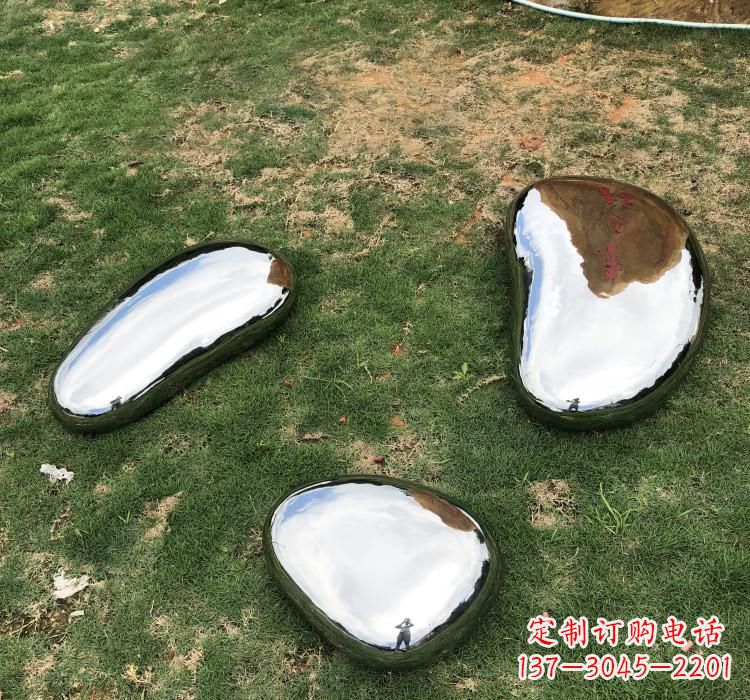 运城不锈钢抽象艺术鹅卵石雕塑