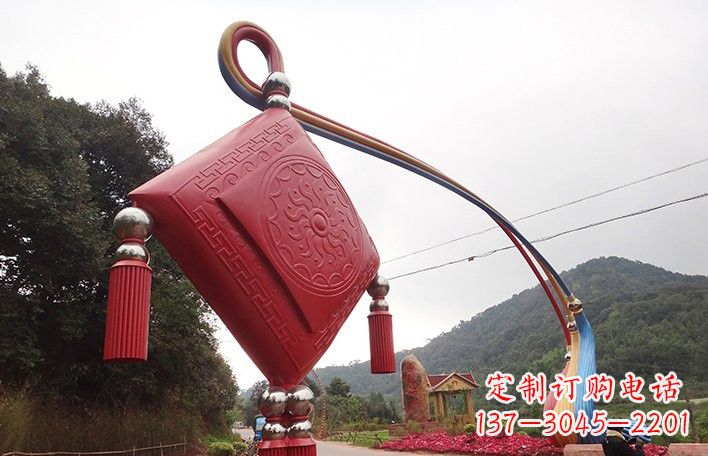 运城不锈钢抽象中国结拱门