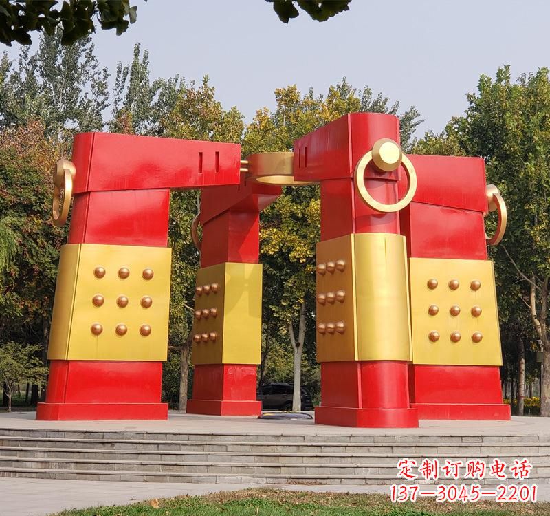 运城不锈钢创意拱门雕塑