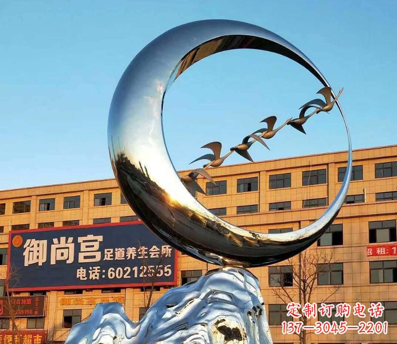 运城不锈钢大雁雕塑1