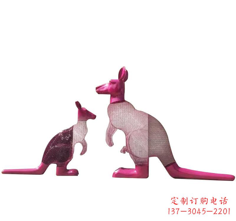 运城不锈钢袋鼠雕塑