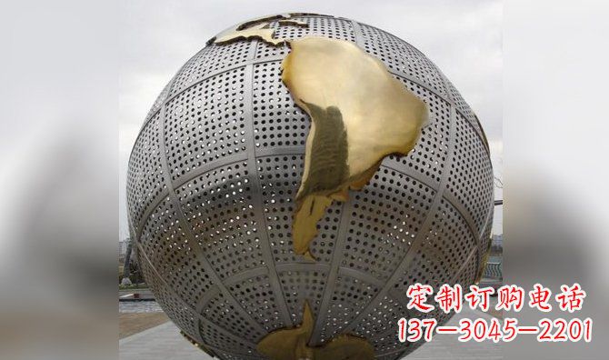 运城不锈钢地球地图雕塑