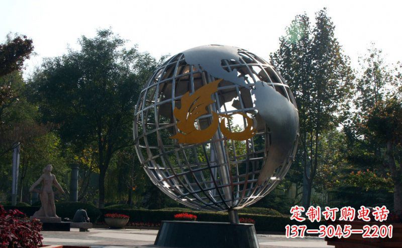 运城不锈钢地球雕塑 (2)