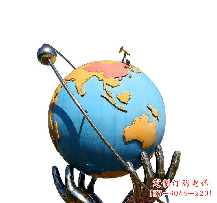 运城不锈钢地球雕塑2