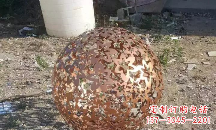 运城不锈钢地球仪花球雕塑