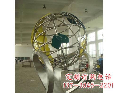 运城不锈钢地球仪景观雕塑