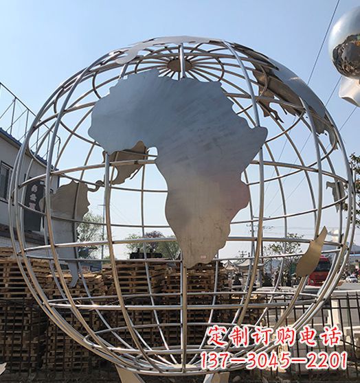 运城不锈钢地球仪景观雕塑1