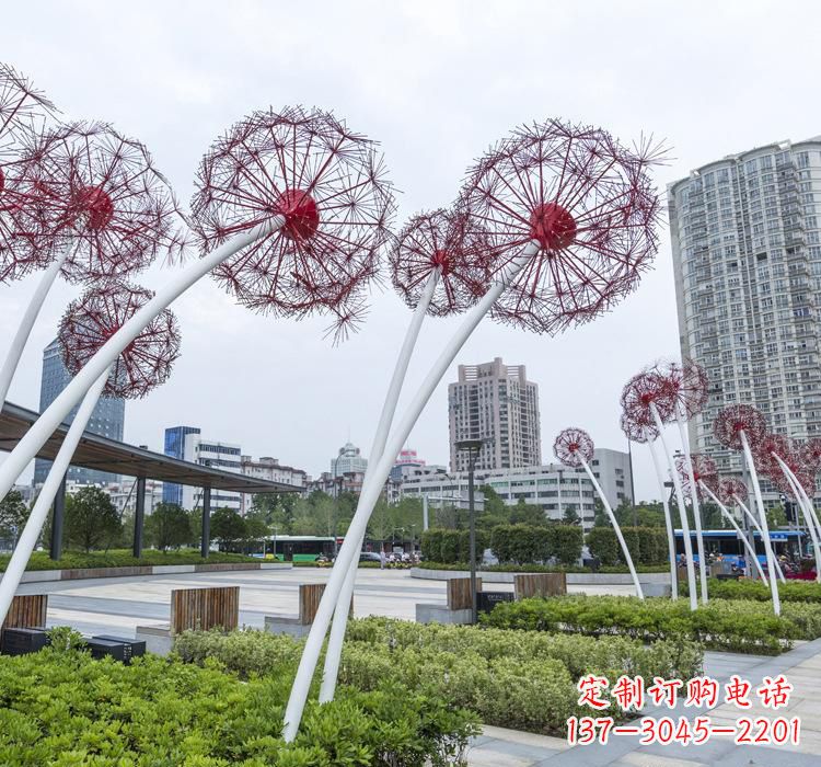 运城不锈钢灯饰蒲公英雕塑