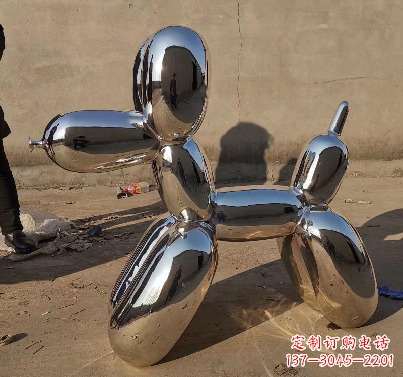 运城不锈钢电镀动物狗雕塑