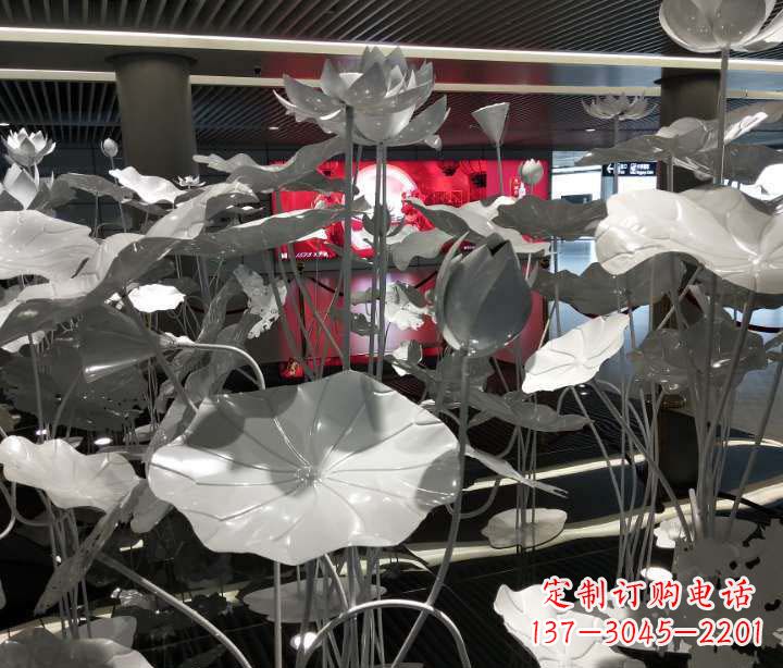 运城不锈钢锻造荷花雕塑