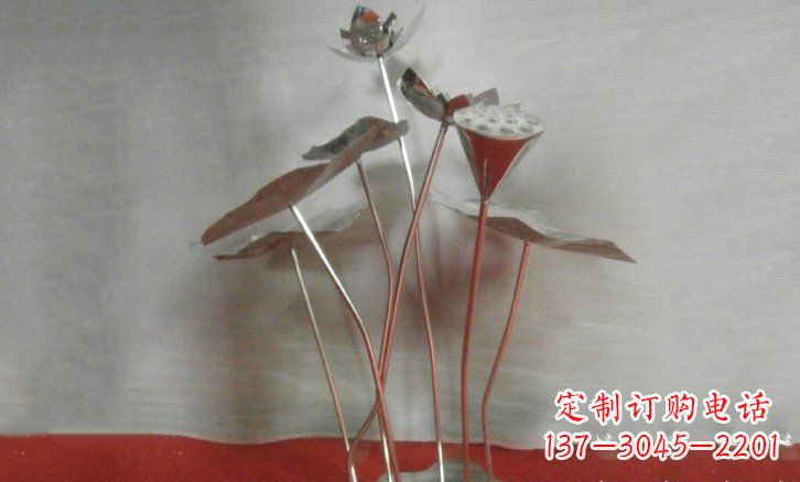 运城不锈钢锻造荷花荷叶雕塑
