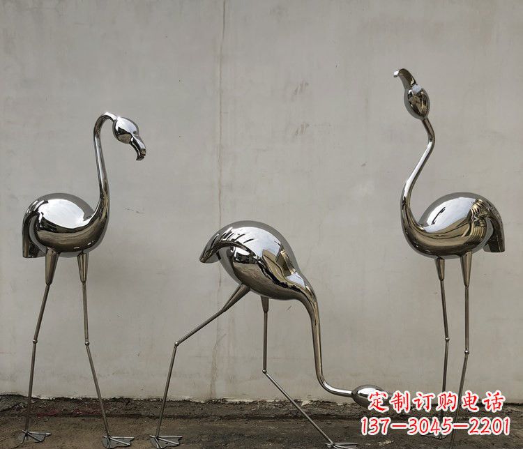 运城不锈钢锻造火烈鸟雕塑