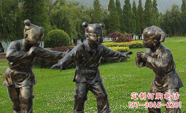 运城不锈钢儿童戏耍人物雕塑