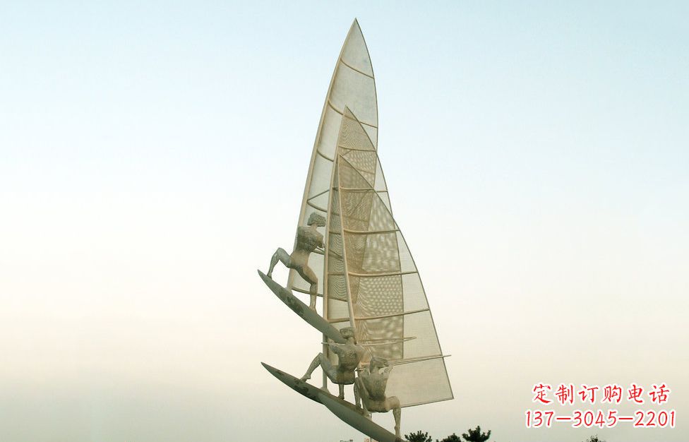 运城不锈钢帆船比赛广场景观雕塑