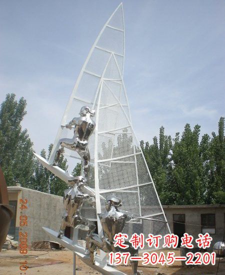 运城不锈钢帆船雕塑