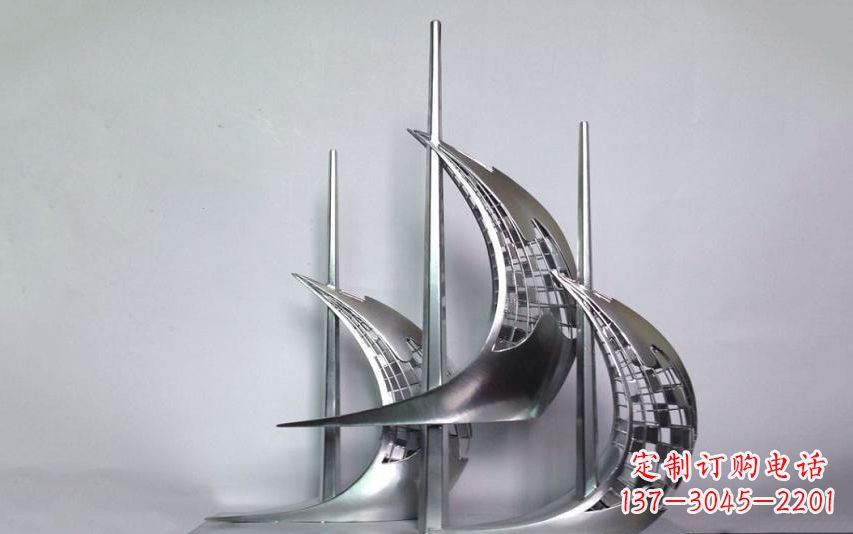 运城不锈钢帆船景观雕塑