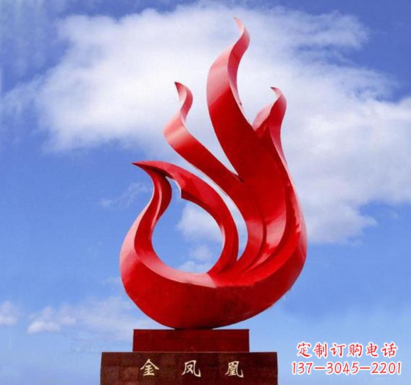 运城不锈钢仿真凤凰雕塑