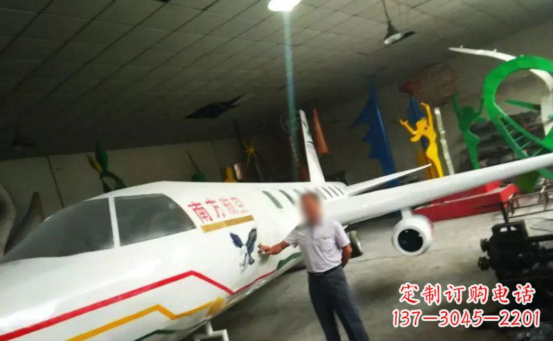 运城不锈钢飞机雕塑 (2)