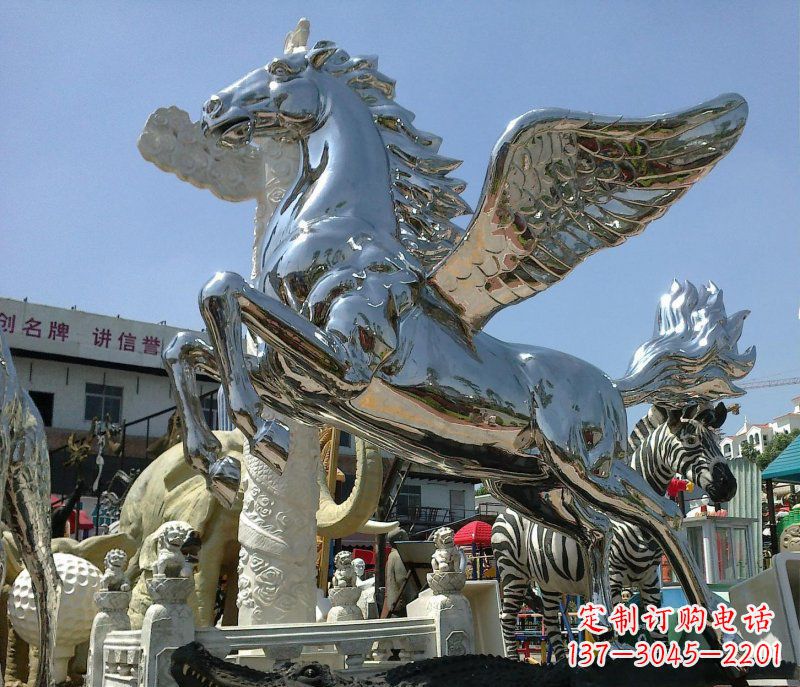 运城不锈钢飞马广场雕塑