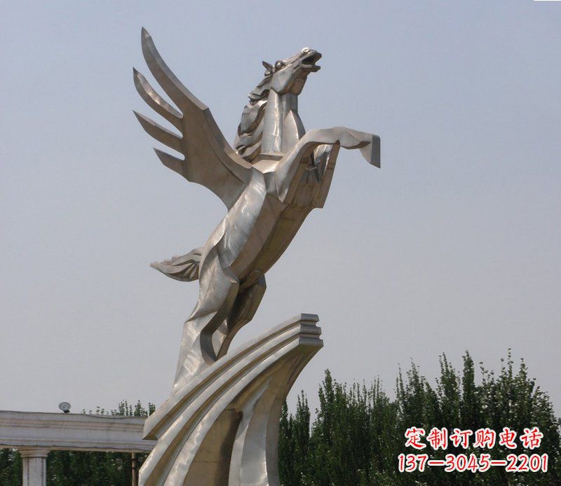 运城不锈钢飞马公园雕塑