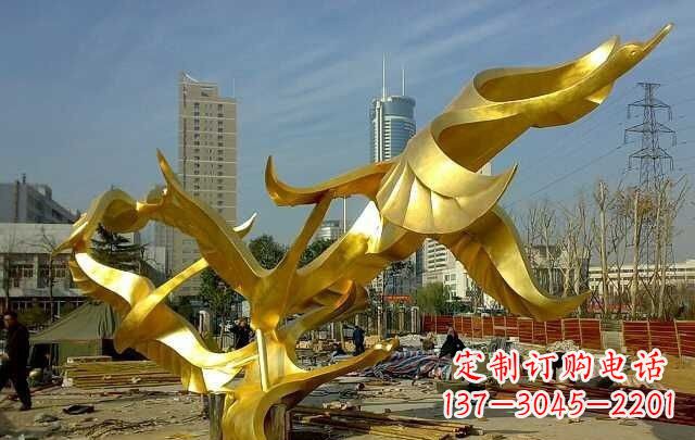 运城不锈钢飞翔的天鹅雕塑